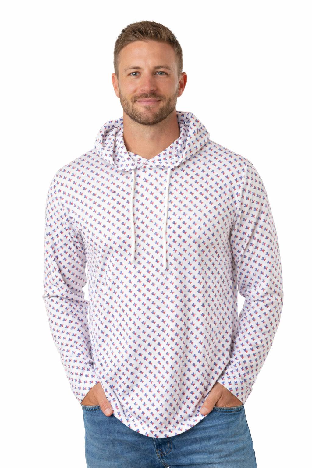 Texas Flag in the Shape of Texas Performance Hoodie