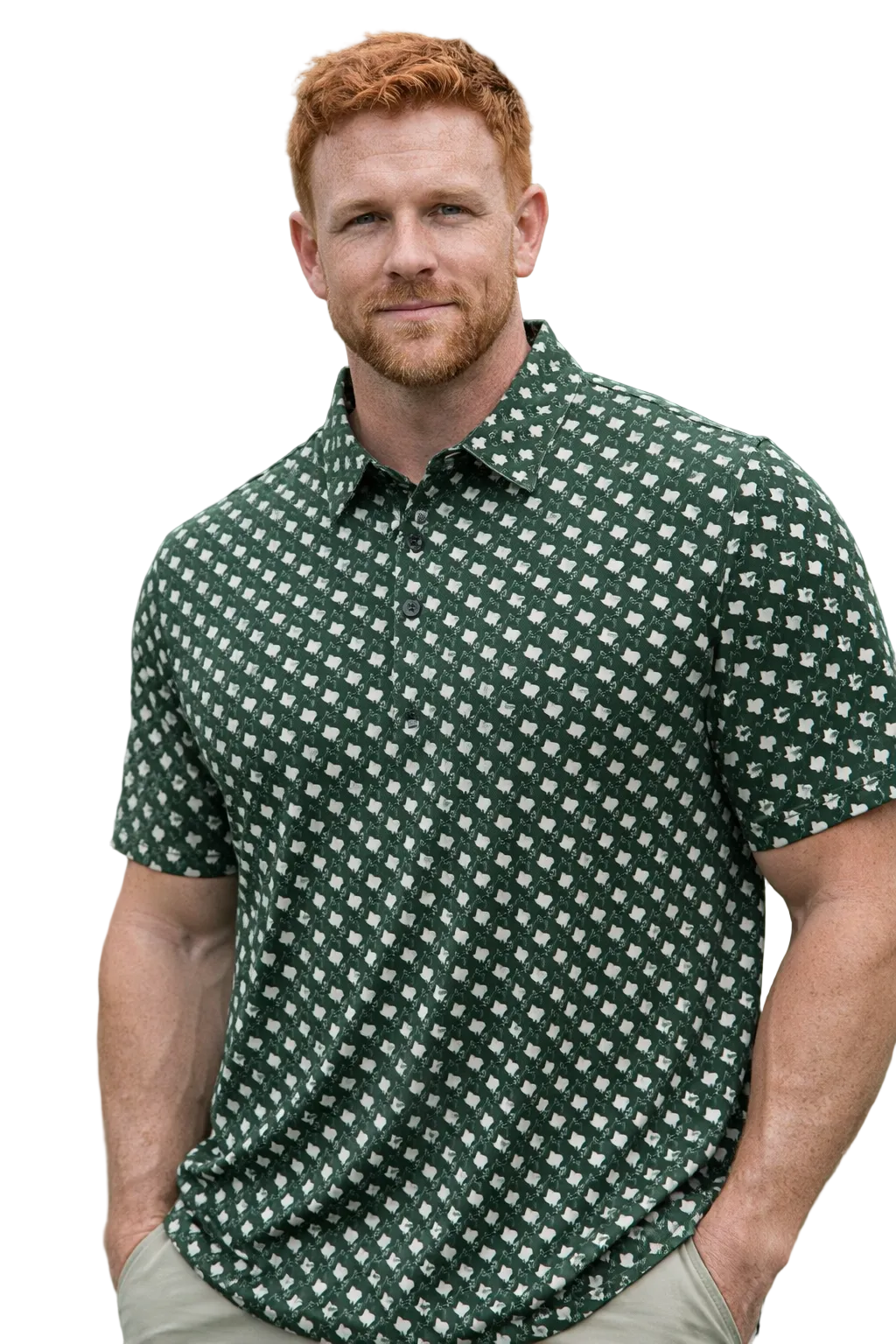 Texas State Hunter Green Performance Polo