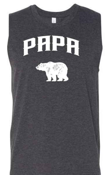 Papa Bear Sleeveless T-shirt