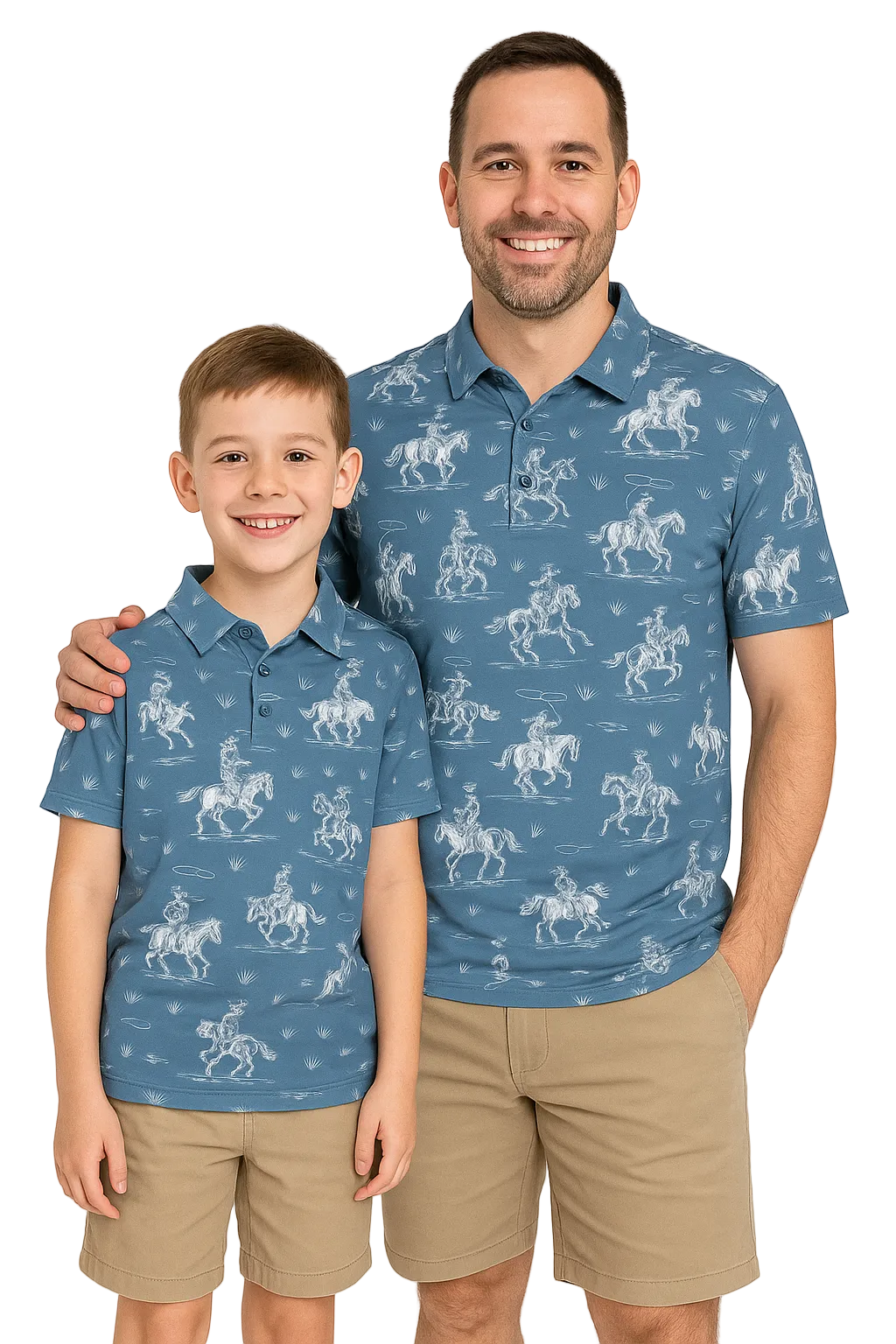 Vintage Cowboy Performance Polo Indigo