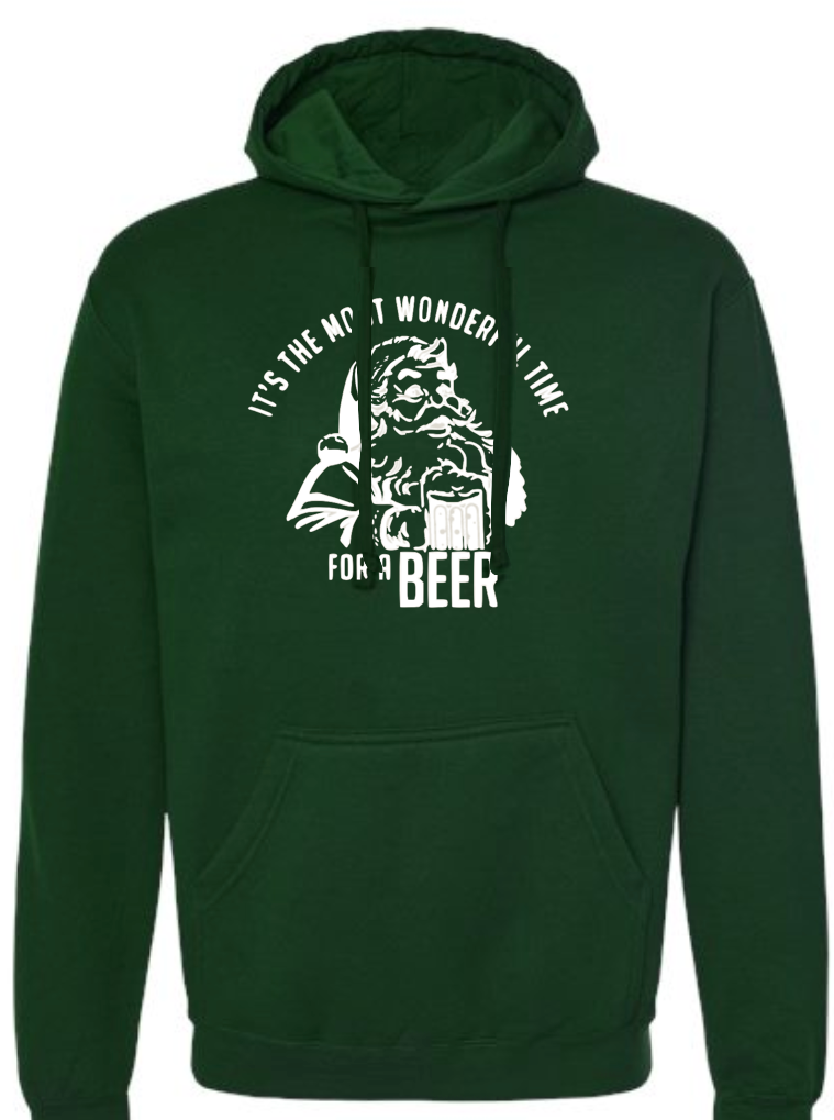 It's The Most Wonderful Time For A Beer Soft Forrest Heather Hoodie