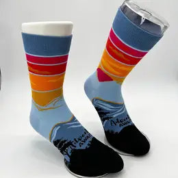 Adventure Awaits  Men's Novelty Crew Socks