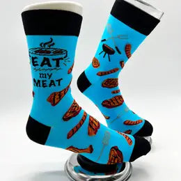 Eat My Meat Men's Novelty Crew Socks