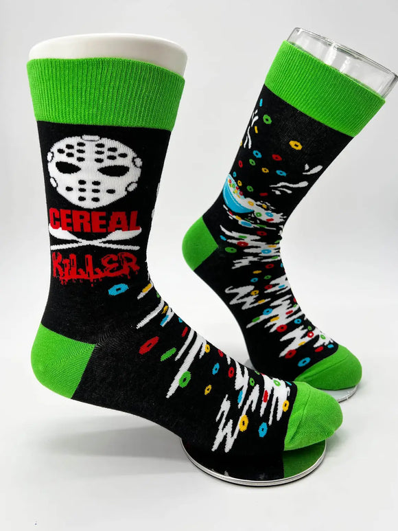 Cereal Killer  Men's Novelty Crew Socks