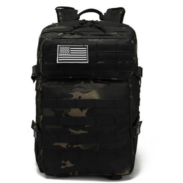 Camo Large Hiking Waterproof Rucksack Bag molle Patch Tactical Backpack