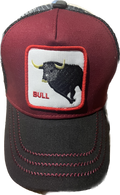 BULL  Retro Trucker 2-Tone By Snapback - CARDINAL & BLACK