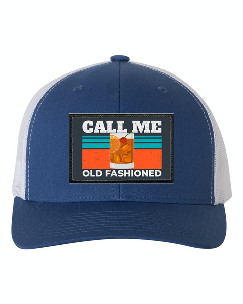 Call Me Old Fashioned Retro Trucker 2-Tone By Snapback - Royal Blue and White