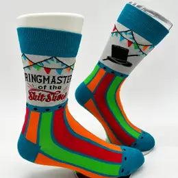 Ringmaster of the Shitshow  Men's Novelty Crew Socks
