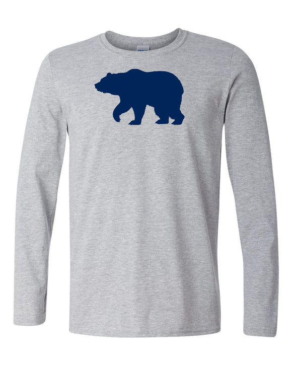Navy Bear Long Sleeve T-Shirt